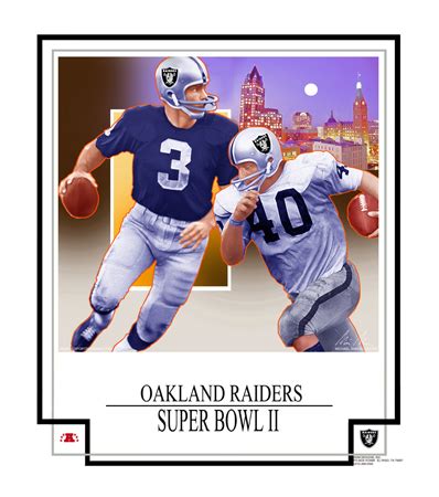 Oakland Raiders Football Super Bowl II Poster Posters