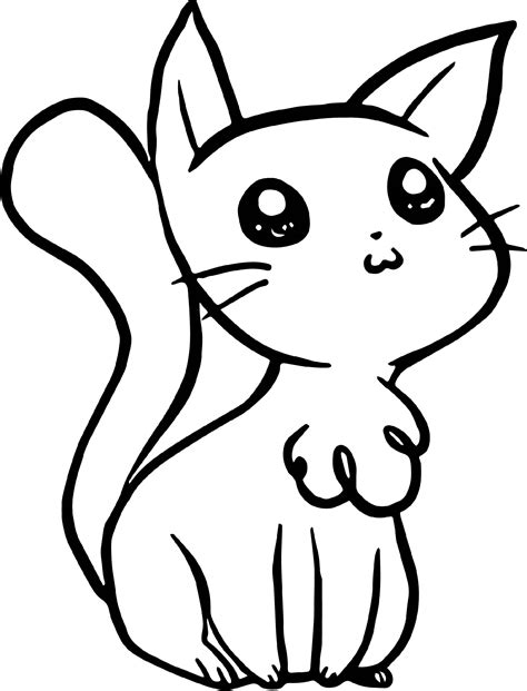 Printable Cute Cat Coloring Pages