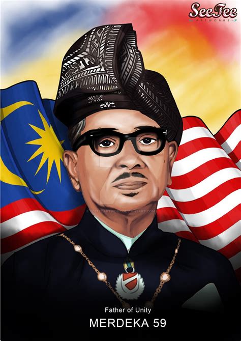 Father Of Unity - Tunku Abdul Rahman Putra Al-Haj by SeeTeeArtwork on ...