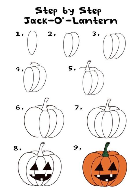 Step by Step Jack-O’-Lantern #halloween #doodles #drawing #pumpkin # ...