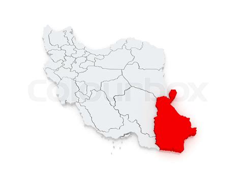 Map of Sistan and Baluchestan. Iran. | Stock image | Colourbox