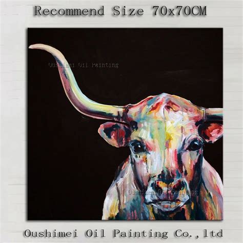 Top Quality Modern Bull Oil Painting On Canvas Hand painted Abstract ...