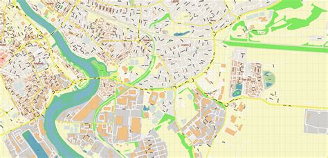 Newport UK PDF Vector Map: City Plan High Detailed Street Map editable Adobe PDF in layers