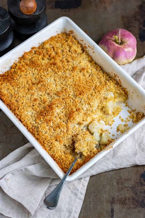 This easy Turnip Casserole recipe features tender turnips baked with apples and a crunchy ...