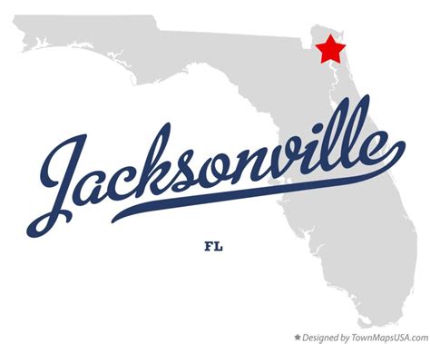 Map of Jacksonville, FL, Florida