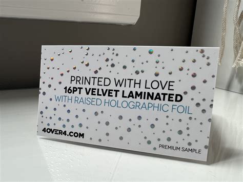 Raised Holographic Foil Business Cards - Custom Printing