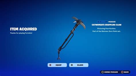 CATWOMAN GRAPPLING CLAW PICKAXE RETURN RELEASE DATE IN FORTNITE ITEM ...