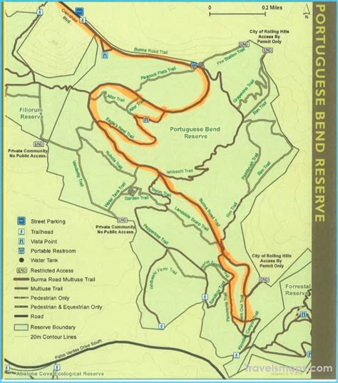 Portuguese Bend Reserve Map - TravelsMaps.Com