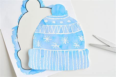 Kids Winter Hat Art Project With DIY Pom Poms