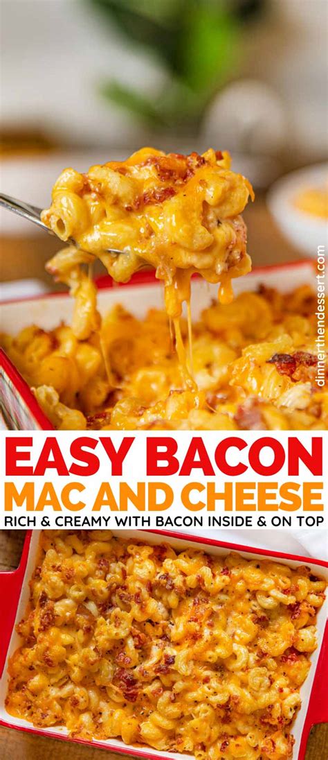 Bacon Mac and Cheese Recipe (Three Cheese!) - Dinner, then Dessert