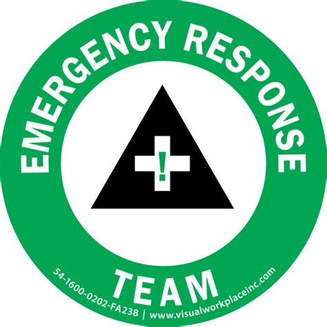 Hard Hat Decal: Emergency Response Team - Visual Workplace, Inc.