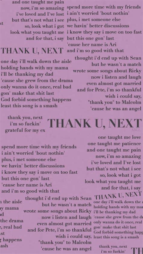 Ariana Grande Thank U Next Lyrics - News Today