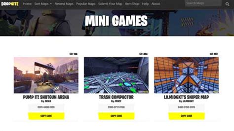 Fortnite Mini Game Map Codes - Fortnite Creative Codes - Dropnite.com