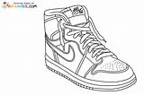 Jordan Shoes Coloring Pages sketch template