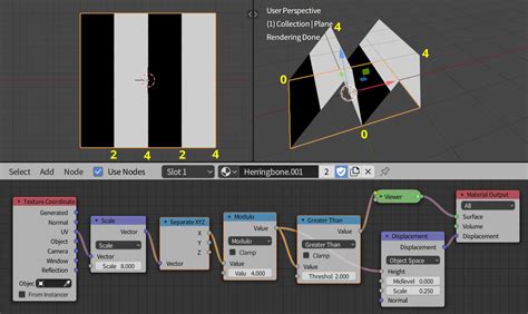 Blender 2.8x - Procedural Tiling Materials ：人字砌