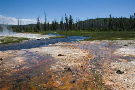 Geothermal Features of Yellowstone National Park Stock Image - Image of layers, geological ...