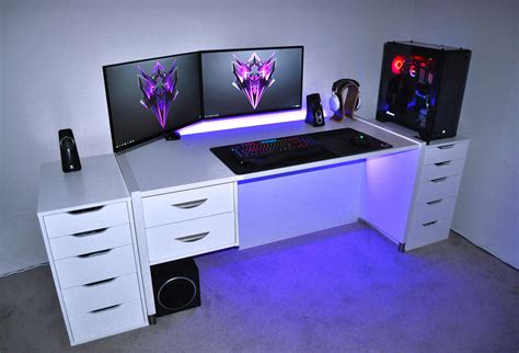 My ultimate RGB PC gaming setup with alex drawers : r/battlestations