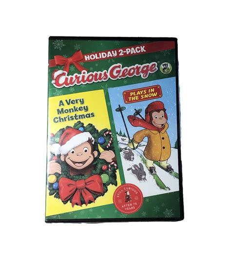 PBS Kids Curious George Holiday 2-Pack New DVD Very Monkey Christmas ...