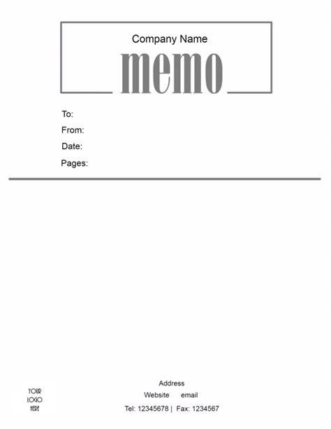 Free Microsoft Word Memo Template