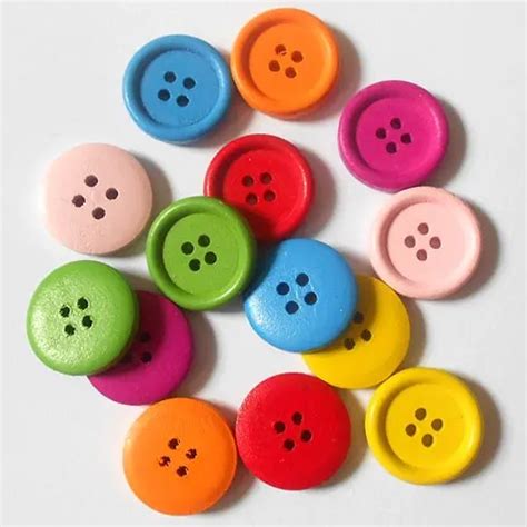 Wholesale 420PCS/Lots Mixed Round 4 Holes Wooden Sewing Buttons Scrapbookings/Applique 20mm ...