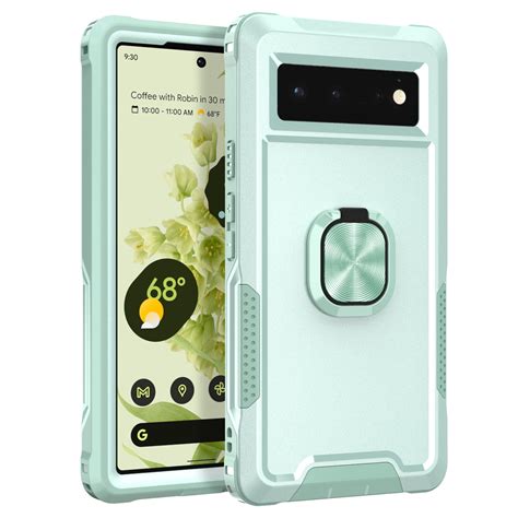 Dteck Google Pixel 6 Case, Military Grade Stand Cover with Kickstand, Green - Walmart.com