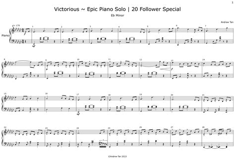 Victorious ~ Epic Piano Solo | 20 Follower Special - Sheet music for Piano