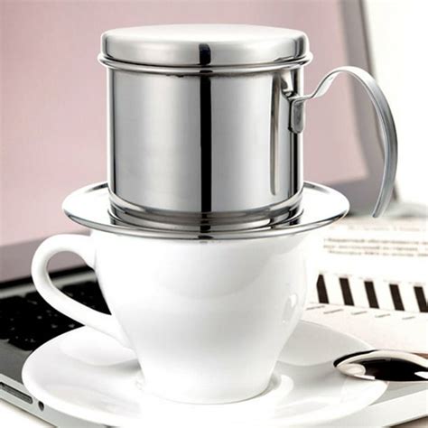 SANWOOD Stainless Steel Vietnamese Coffee Filter Cup Drip Maker Infuser ...