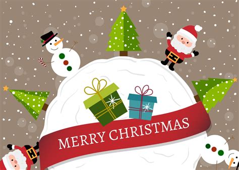 Happy christmas cartoon background 95102 Vector Art at Vecteezy