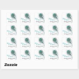 Peacock Feather Stickers | Zazzle