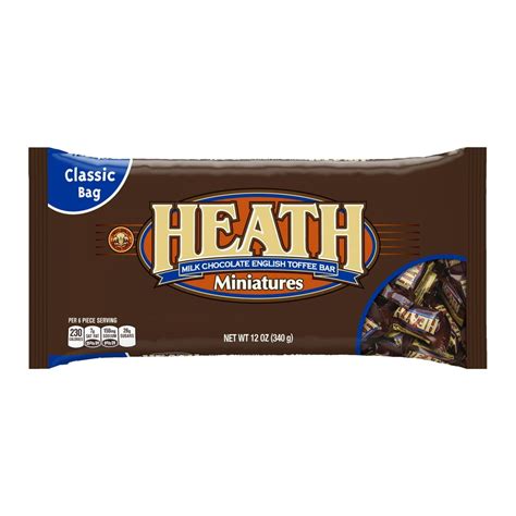 Heath Milk Chocolate English Toffee Miniatures Bar Candy, 12 Oz. - Walmart.com - Walmart.com