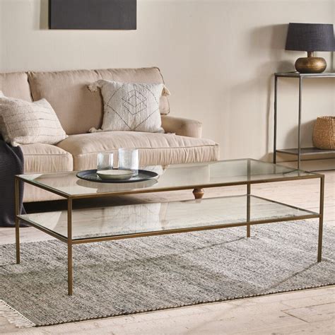 Nakuru Brass and Glass Rectangular Coffee Table| Accessories for the Home