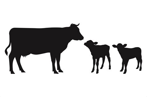 Craft Supplies & Tools Cow and Calf pair svg cow and calf dxf cow and calf silhouette png cow ...