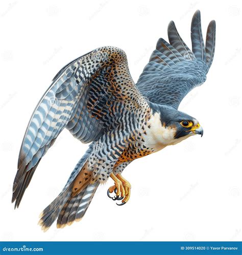 Vector Model of a Powerful Peregrine Falcon Diving for Prey, AI Generated Stock Illustration ...