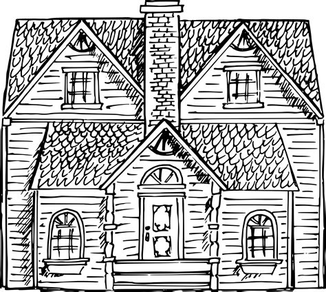 Download White House Black And White Clip Art - Victorian House Drawing PNG Image with No ...