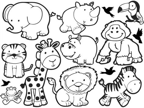 Printable Zoo Animals Clipart - Printable Kids Entertainment