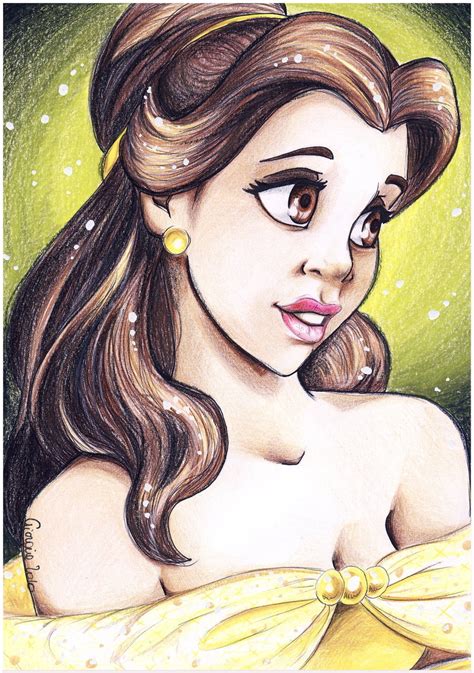 Portrait of Belle in Yellow Dress - Belle Fan Art (22591276) - Fanpop