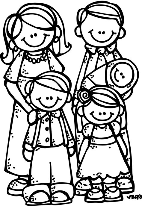 Clipart Black And White Family - ClipArt Best