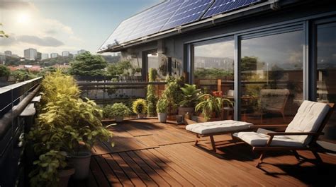 Premium Photo | Panoramic view of rooftop balcony High quality photo