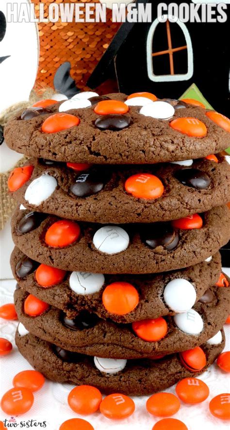 Halloween M&M Cookies | Recipe | Cookie recipes, Favorite cookie recipe, Cookie bar recipes