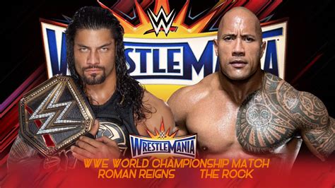 Roman Reigns vs The Rock Wrestlemania 33 - Promo - HD - YouTube