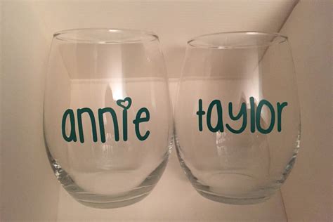 Personalized Stemless Wine Glasses | Etsy