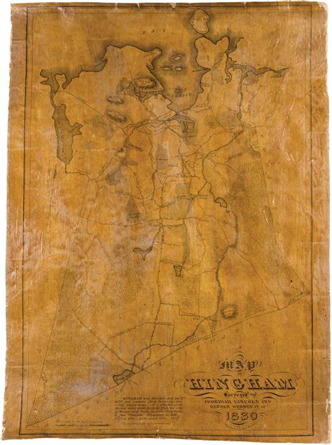 The first printed map of Hingham Massachusetts - Rare & Antique Maps