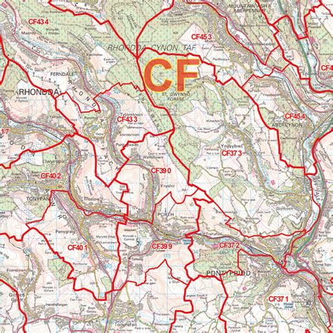 Cardiff Postcode Map (CF) – Map Logic