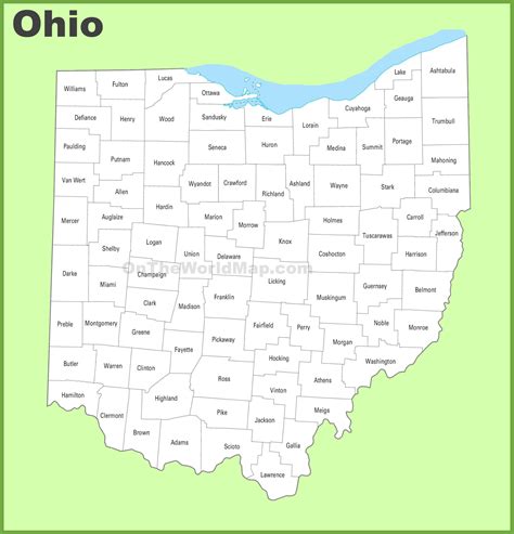 Ohio Maps With Cities And Counties - Washington Map State