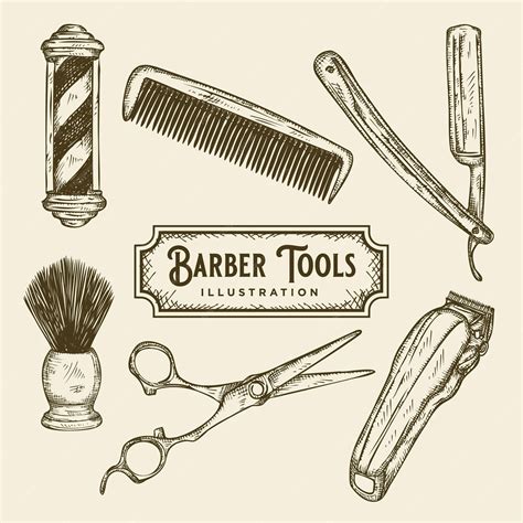 Premium Vector | Barber tools illustration