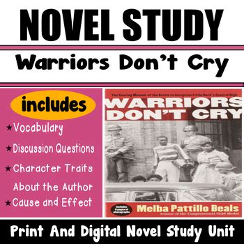 Warriors Don't Cry by Melba Pattillo Beals Novel Study by Teacher PAM X