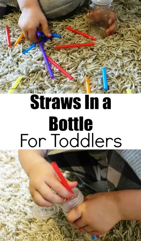 Straws in a Bottle For Toddlers