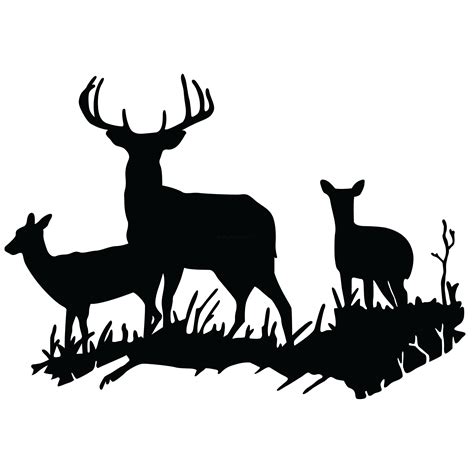 Deer Scene Silhouette at GetDrawings | Free download