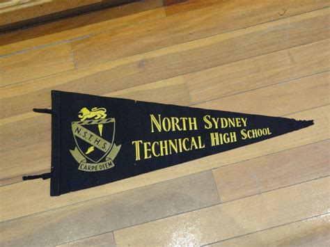 North Sydney Technical High School. Banner: triangular on black felt.; 002-0039 | eHive