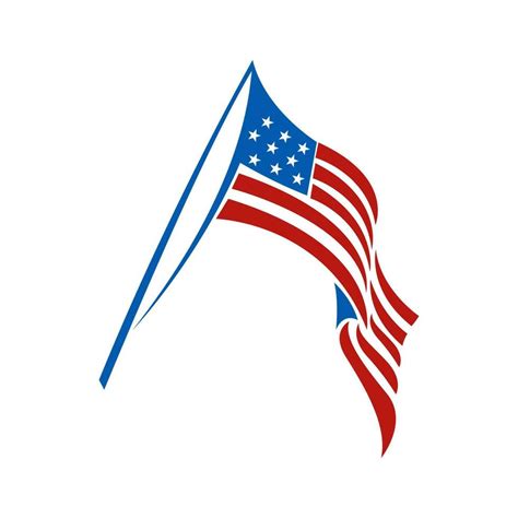 American flag logo concept design 24126916 Vector Art at Vecteezy